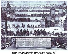 The Ceremonial Entry of the Russian Troops to Moscow on December 21, 1709 after their Victory in the Battle of Poltava