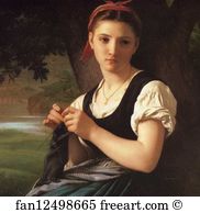 La tricoteuse (The Knitting Girl). Detail
