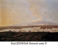 A View of Mount Etna and a Nearby Town