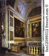 Interior of Contarelli Chapel. San Luigi dei Francesi, Rome, Italy