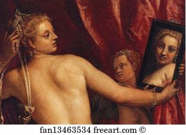 Venus with a Mirror (Venus at Her Toilette). Detail