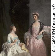 Portrait of Horace Walpole's Nieces: The Honorable Laura Keppel and Charlotte, Lady Huntingtower