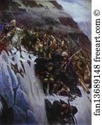 Russian Troops under Suvorov Crossing the Alps