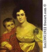 Portrait of A. I. Molchanova with Daughter