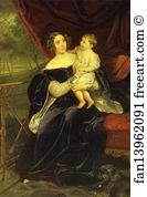 Portrait of Countess O.I.Orlova-Davydova and Her Daughter