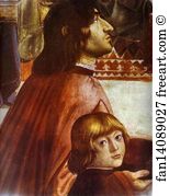 The Confirmation of the Rule of the Order of St. Francis by Pope Honorius III . Detail