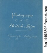 Title Page of Photographs of British Algae Cyanotype Impressions