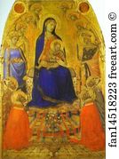 Madonna and Child Enthroned, with Angels and Saints