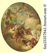 Groups of Children in the Sky ("A Swarm of Cupids")