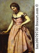 Young Woman in a Pink Dress