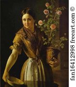 Girl with a Pot of Roses