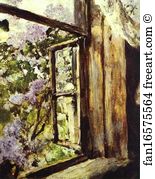 Open Window. Lilacs