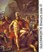 Leonidas at Thermopylae. Detail