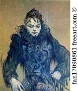 Woman with Black Feather Boa