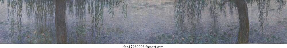 The Water Lilies - Clear Morning with Willows