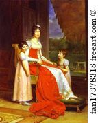 Marie-Julie Bonaparte, Queen of Spain, with Her Two Daughters Charlotte and Zénaide Bonaparte