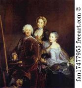The Artist at Work with His Two Daughters