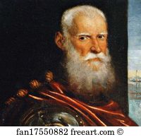 Portrait of Sebastiano Venier. Detail