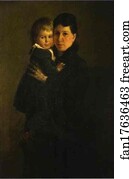 Portrait of Sophia Tolstaya, Leo Tolstoy's Wife, with Their Daughter Alexandra Tolstaya