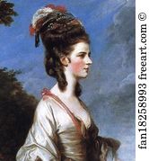 Jane, Countess of Harrington. Detail