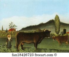 Landscape with Cattle. / Paysage avec vaches