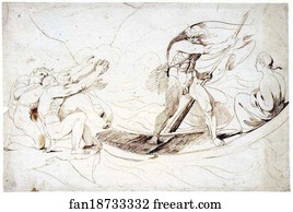 Psyche Being Rowed by Charon Across the Styx