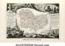 Dépt. des Côtes du Nord (région du nord-ouest)