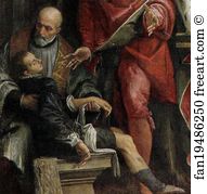 Saint Pantaleon Healing a Child. Detail