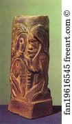 Ceramic vase with Tahitian Gods - Hina and Tefatou