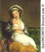 Self Portrait with Daughter (Jeanne Julie Louise, 1780-1809)