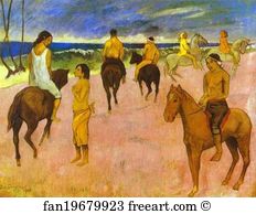 Horsemen on the Beach