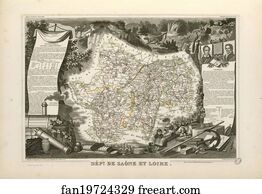 Dépt. de Saône et Loire (région de l'est)