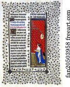 The Belles Heures of Jean de France, Duke de Berry. Page with Jean de Berry Praying