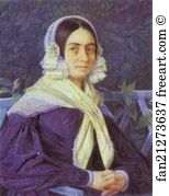 Portrait of an Unknown Woman in a Violet Dress
