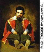 A Dwarf Sitting on the Floor (Don Sebastián de Morra?)