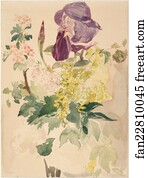 Flower Piece with Iris, Laburnum, and Geranium, 1880