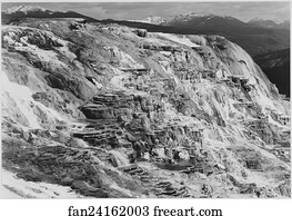 Jupiter Terrace, Fountain Geyser Pool, Yellowstone National Park, Wyoming.  Photographs of National Parks and Monuments, compiled 1941 - 1942, documenting the period ca. 1933 - 1942.