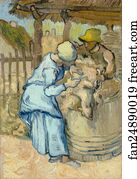 The sheep-shearer (after Millet)