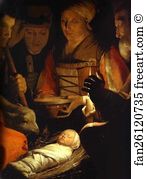 The Adoration of the Shepherds. Detail