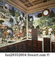 View of the Medici chapel, cycle of frescoes
