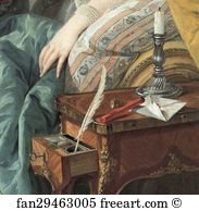Portrait of Madame de Pompadour. Detail