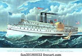 The Steamer Pilgrim, part of the "old" Fall River Line.