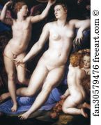 Venus and Cupid with Two Amoretti and Jealousy