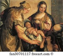 The Holy Family with St.Barbara and the Young St. John the Baptist