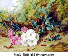Still Life of Holly and Primroses