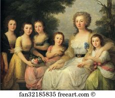 Portrait of Countess A. S. Protasova with Her Nieces