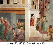 Birth of St. Francis, Prophecy of the Birth by a Pilgrim, Homage of the Simple Man