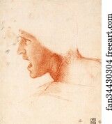 Study of a Warrior's Head for the Battle of Anghiari