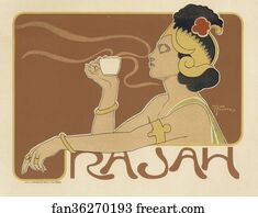 Affiche belge pour le "Café Rajah".
