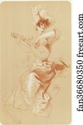 Original drawing for Les Maîtres de l’Affiche from issue 37, Dec. 1898.